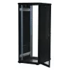 Rockstable 32U 19 inch Freestanding Server Rack with Mesh Doors, 800 kg Load Capacity, Lockable, Adjustable Rails, Black (RS19-6832PP)