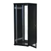 Rockstable 32U 19 inch Freestanding Server Rack with Mesh Doors, 800 kg Load Capacity, Lockable, Adjustable Rails, Black (RS19-6832PP)