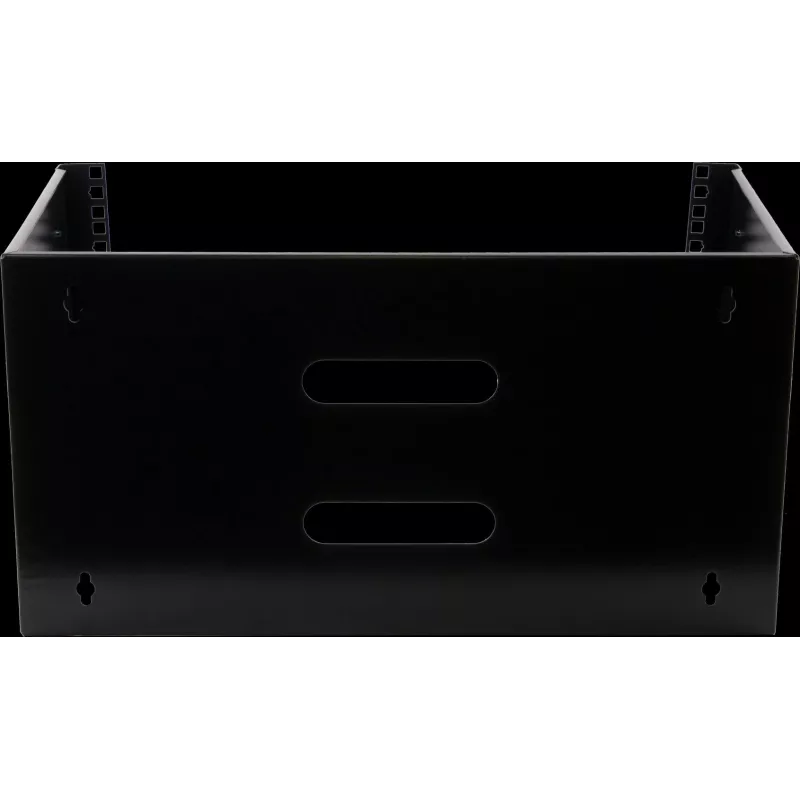 Rockstable 6U 19-Inch Wall Mount Frame - Mounting Kit - SPCC Steel - Black - 1 Piece - 3.86 kg (RS19-WMB6)