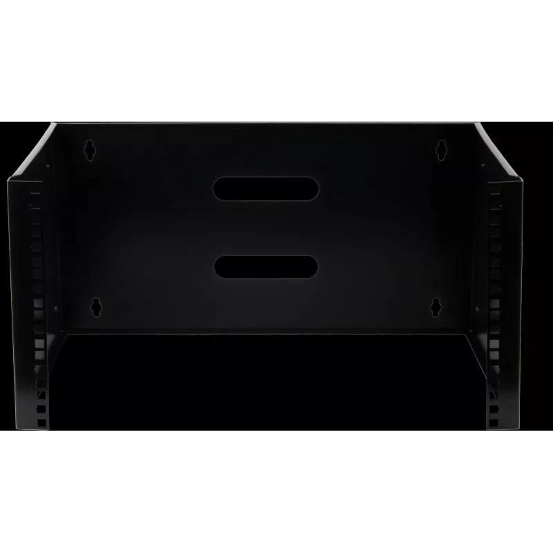 Rockstable 6U 19-Inch Wall Mount Frame - Mounting Kit - SPCC Steel - Black - 1 Piece - 3.86 kg (RS19-WMB6)