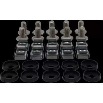 Rockstable M6 Phillips Screws Set - Rack Mounting - Silver - 10 Pieces (RS19-M611)