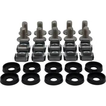 Rockstable M6 Phillips Screws Set - Rack Mounting - Silver - 10 Pieces (RS19-M611)