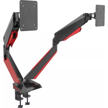 Rockstable RS-MM009 Gaming Monitor Mount for 2 Monitors - Clamp / Bolt - 16 kg - 15 inch - 32 inch - 100 x 100 mm - Black - Red
