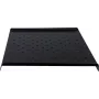 Rockstable RS19-FH612 1U Rack Shelf - Black - Steel - 60 kg Load Capacity - Oval Perforated