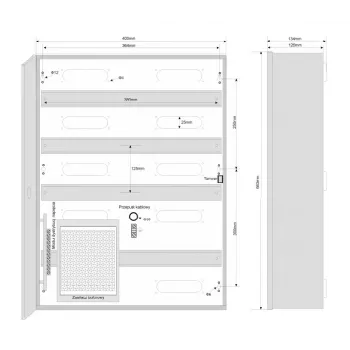 ROGER ME-5-S Surface-Mounted Metal Enclosure for Access Control Systems, IP54, Light Grey (RAL 7035)