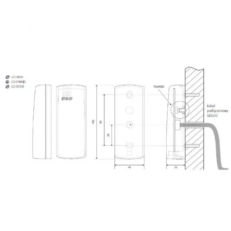 ROGER PRT62EM-G Proximity Reader