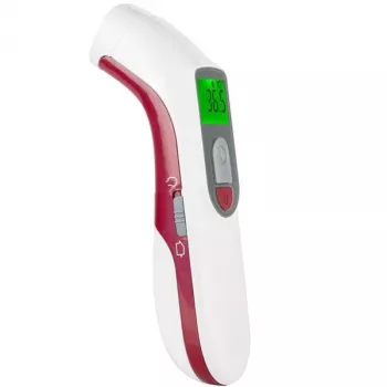 ROHNSON A-200 Digital Thermometer Hygrometer with Clock and Alarm, White