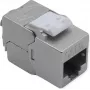 ROLINE Cat.6A STP Keystone Jack, GHMT Certified, Tool-Free 180° Termination, Zinc Die-Cast Shielded Module 21.17.0328