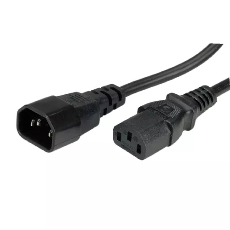 ROLINE GREEN Appliance Connection Cable, IEC 320 C14 to C13, LSOH, Black, 0.8 m