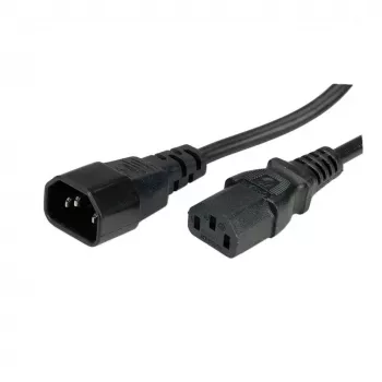 ROLINE GREEN Appliance Connection Cable, IEC 320 C14 to C13, LSOH, Black, 0.8 m