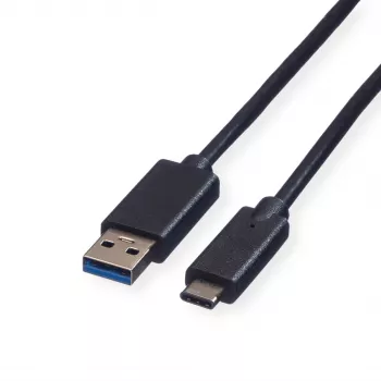 ROLINE GREEN USB 3.2 Gen 1 Cable, USB A-C, ST/ST, Black, 2 m (11.44.9012)