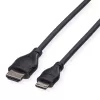 ROLINE HDMI High Speed Cable with Ethernet, HDMI Type A Male to Mini HDMI Type C Male, 1 m, Black