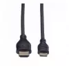 ROLINE HDMI High Speed Cable with Ethernet, HDMI Type A Male to Mini HDMI Type C Male, 1 m, Black