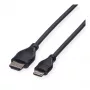 ROLINE HDMI High Speed Cable with Ethernet, HDMI Type A Male to Mini HDMI Type C Male, 1 m, Black
