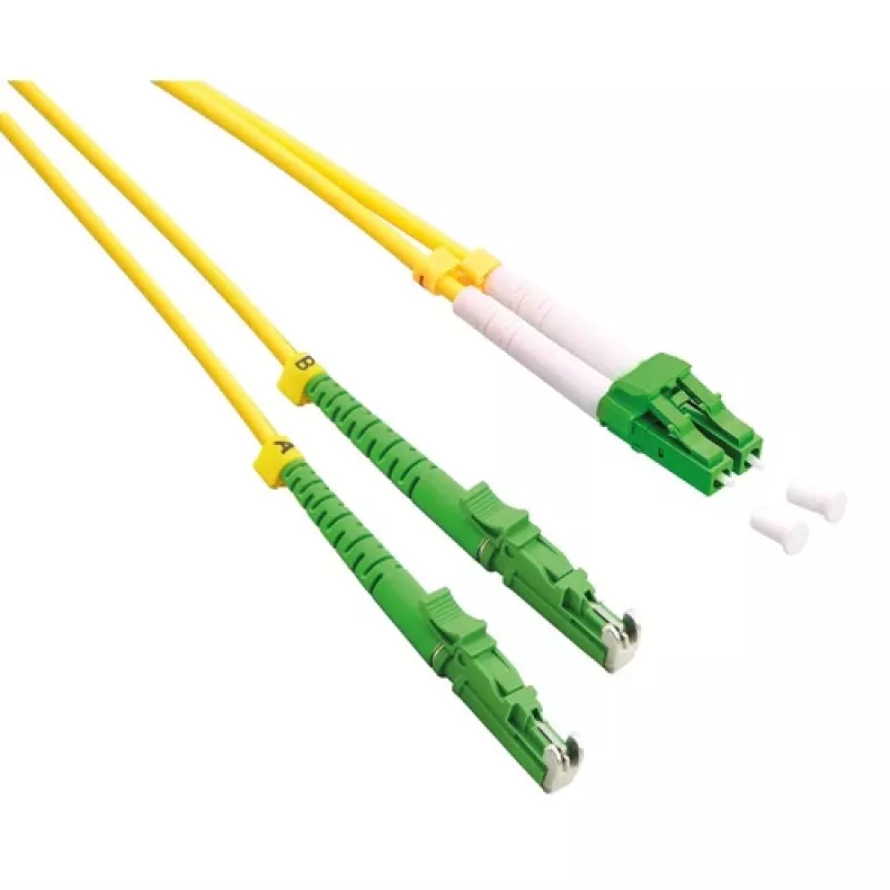 ROLINE OS2 Single-Mode Duplex Fiber Patch Cable, LSH/APC to LC/APC, 9/125µm, LSOH, Yellow, 2m