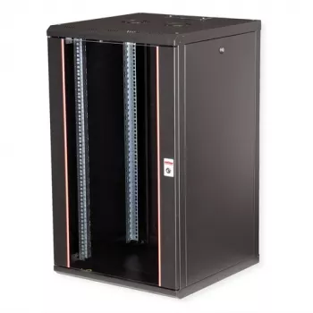 ROLINE Pro 20U 19-Inch Wall-Mount Network Cabinet 600x600 mm, Jet Black (RAL 9005) 26.21.0179