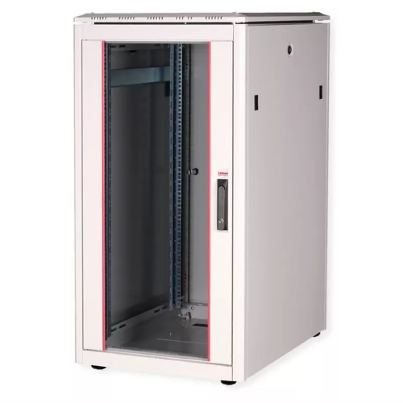 ROLINE Pro Network Cabinet 22U 600x800mm with Glass Door, Light Grey RAL 7035 26.21.0050