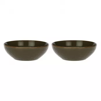 ROSE&TULIPANI Concerto Grigio Tortora Salad Bowl Set of 2, 26 cm, SAN Plastic, Grey-Brown