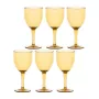 ROSE&TULIPANI FIABA Set of 6 Acrylic Wine Glasses 400 ml, Amber
