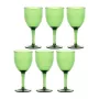 ROSE&TULIPANI FIABA Set of 6 Acrylic Wine Glasses 400 ml, Green