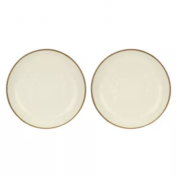 ROSE&TULIPANI Set of 2 Concerto Avorio Round Bowls - Ivory, 30 cm