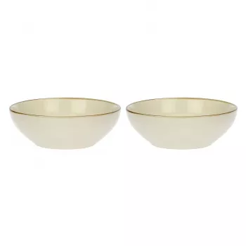 ROSE&TULIPANI Set of 2 Concerto Avorio Salad Bowls - Ivory, 26 cm