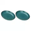ROSE&TULIPANI Set of 2 Concerto Ottanio Round Bowls - Blue-Green, 30 cm