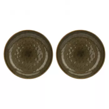 ROSE&TULIPANI Set of 2 Round Bowls Concerto Grigio Tortora - Grey-brown, 30 cm