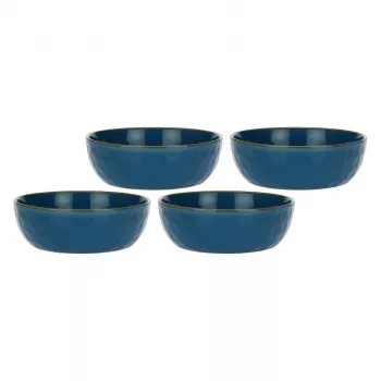 ROSE&TULIPANI Set of 4 Concerto Blu Avio Salad Bowls - Navy Blue, 20 cm