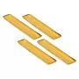 ROSE&TULIPANI Set of 4 Concerto Ocra Rectangular Trays - Yellow, 32 x 8 cm
