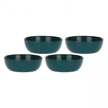 ROSE&TULIPANI Set of 4 Concerto Ottanio Salad Bowls - Blue-Green, 20 cm