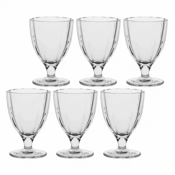 ROSE&TULIPANI Set of 6 Amami Glasses - Transparent, 300 ml