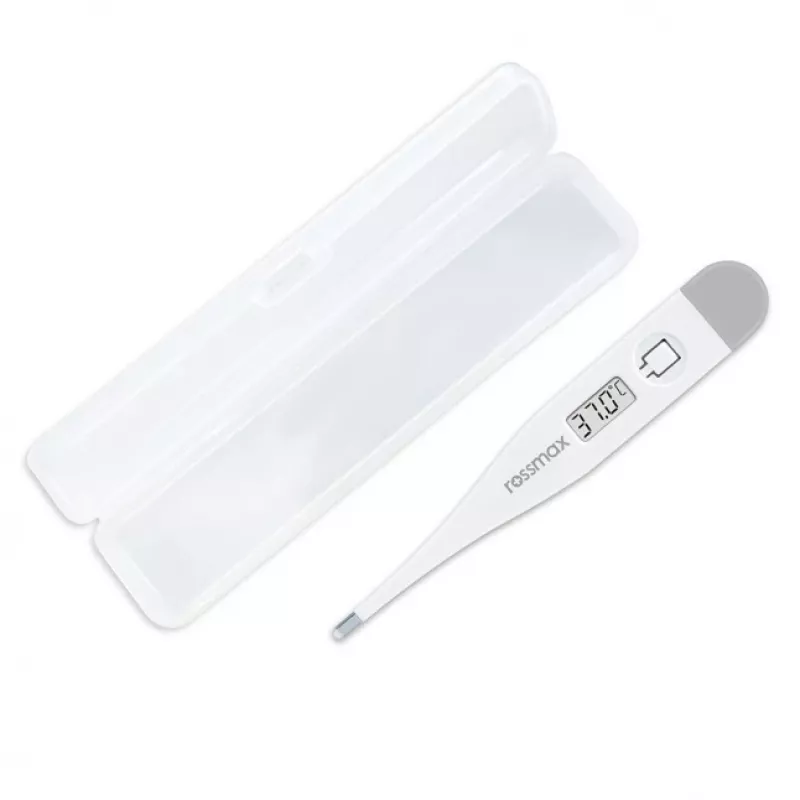 Rossmax TG 100 Digital Thermometer with Fever Alarm, Oral Rectal Axillary, Water-Resistant Probe, LCD Display, Memory Recall, Celsius/Fahrenheit Switchable