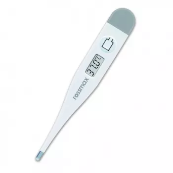 Rossmax TG 100 Digital Thermometer with Fever Alarm, Oral Rectal Axillary, Water-Resistant Probe, LCD Display, Memory Recall, Celsius/Fahrenheit Switchable