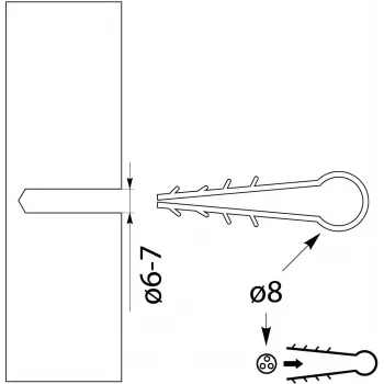 Round Quick-Mount Cable Clip USMO-8 for 8 mm Cables, White, 100 pcs | ELEKTRO-PLAST OPATÓWEK