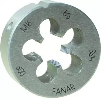 Round Threading Die M20 DIN 22568 (6g) HSS 800