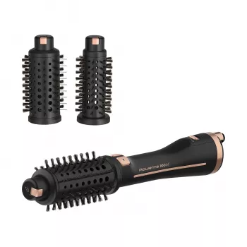 Rowenta Ultimate Experience CF9620 Heated Styling Brush with Ionic Function, 3 Temperature Settings, Black/Rose Gold