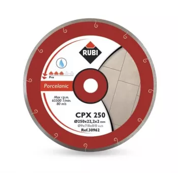 RUBI CPX Diamond Blade 250 x 25.4mm PRO for Porcelain Stoneware