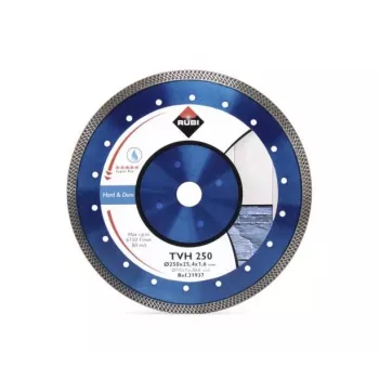 RUBI TVH 250 SUPERPRO Diamond Blade 250 mm Continuous Rim Wet Cutting for Porcelain, Ceramic, Granite