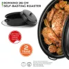 Russell Hobbs CW114911EU Vitreous Enamel 36cm Self-Basting Roaster & Lid, Black