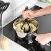 Russell Hobbs RH03026EU7 5 Piece Utensil Set with Rotating Stand, Black and Silver