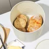Russell Hobbs RH03269CEU7 Ribbed Bread Bin, Cream