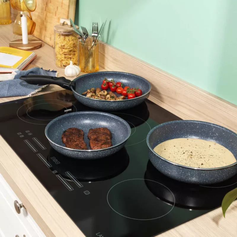 Russell Hobbs RH03297 Nightfall Stone 4-Piece Smart Clip Pan Set