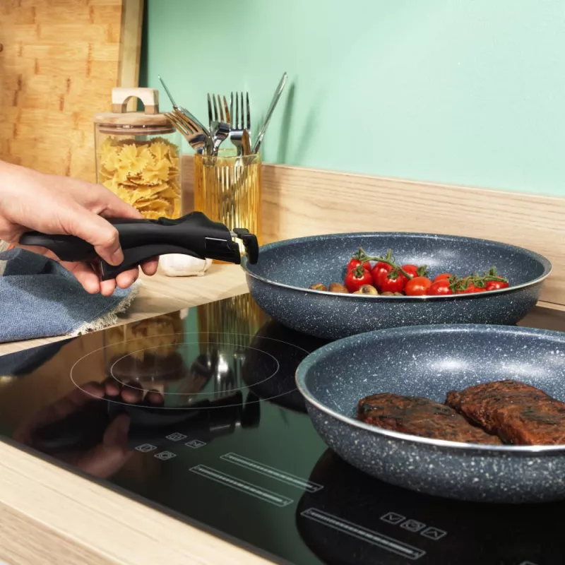 Russell Hobbs RH03297 Nightfall Stone 4-Piece Smart Clip Pan Set