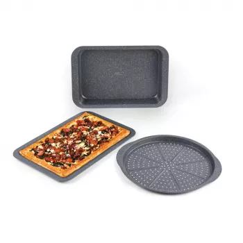 Russell Hobbs RH03756 Metallic Marble 3 Piece Bakeware Set