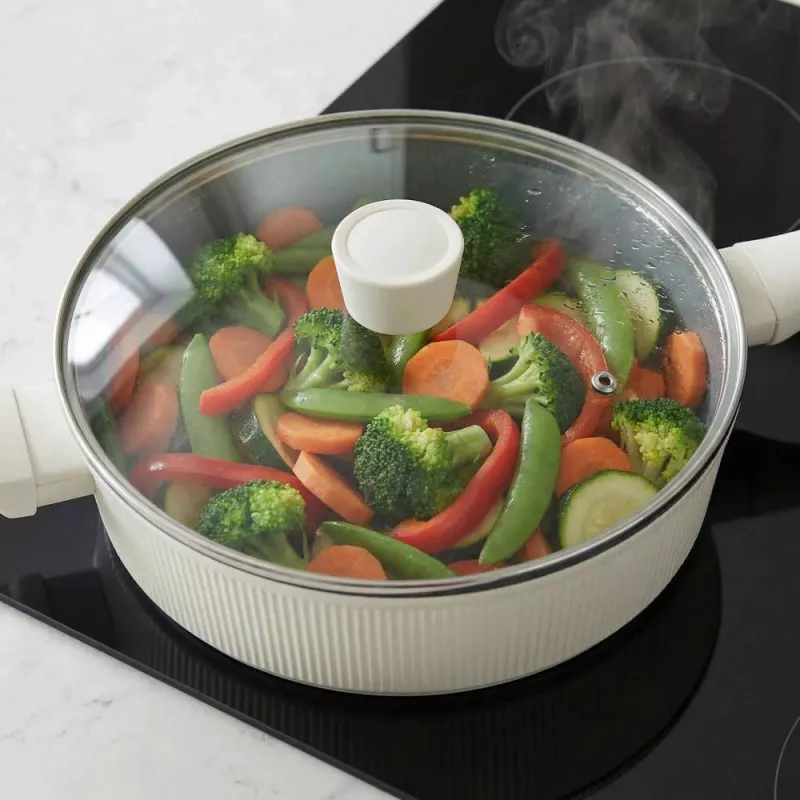 Russell Hobbs RH03871C Cote 28 cm Saute Pan, Cream