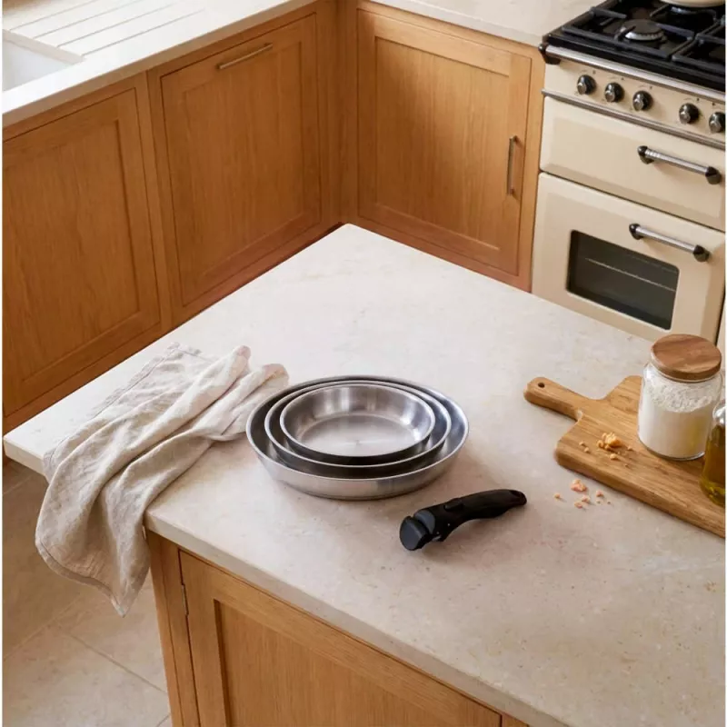 Russell Hobbs RH04033 Stainless Steel 4-Piece Smart Clip Fry Pan Set