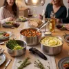 Russell Hobbs RH04034 Stainless Steel 4-Piece Smart Clip Saucepan Set