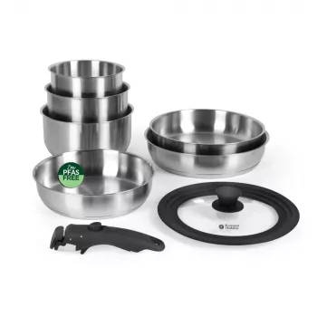 Russell Hobbs RH04041 Stainless Steel 8 Piece Smart Clip Cookware Set