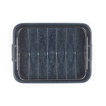Russell Hobbs RH04097 Nightfall Stone Roaster And Rack - Grey, Carbon Steel, 38 cm